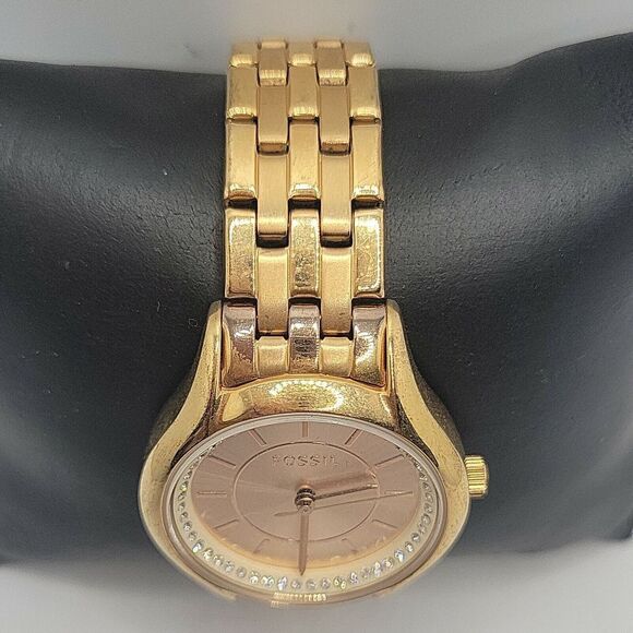 Fossil FSBQ1591 Women's Gold Stainless Steel Analog Dial Quartz Wrist Watch DE83 - Picture 4 of 10